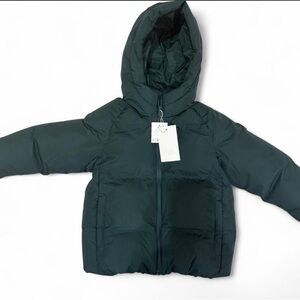 Zara Unisex Kids' Forest Green Puffer Jacket